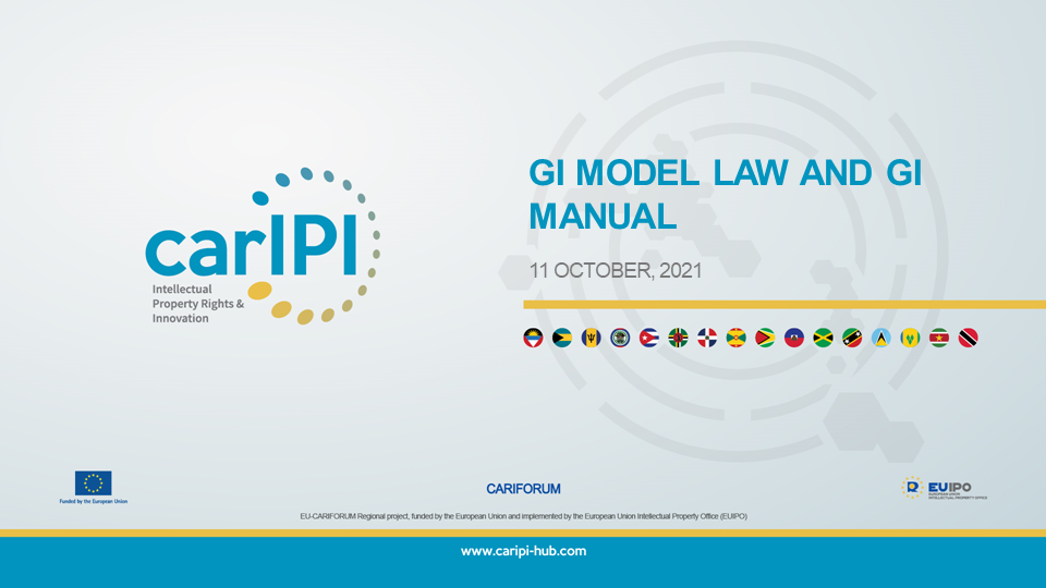 GI model law and GI manual EU Funded IP Projects